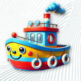 cartoon boat