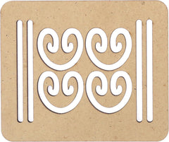 American Elm Set of 4 Wooden Swastik Rangoli Boards Readymade Template for DIY Holi Decoration Indian Traditional Festival Craft Easy to Use Reusable Rangoli Stencils Art Activity