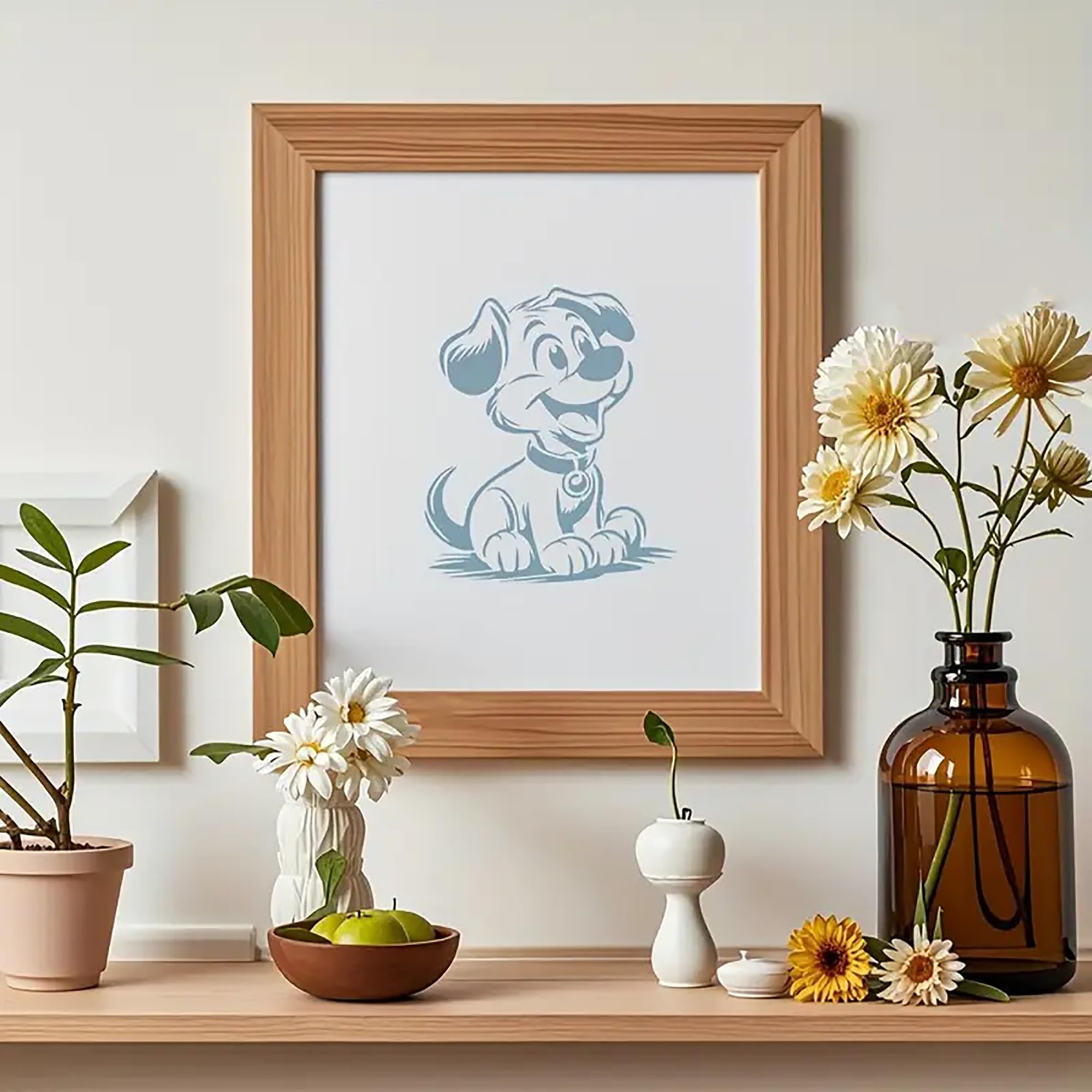 animal dog breed stencil for home decor painting