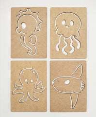 educational sea animal stencils