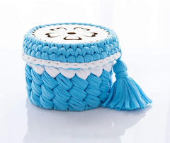 Cliths 3 Pcs Circular Wooden Basket Base Crochet Knitting Bag Bottom for Yarn Storage, DIY Craft Supplies MDF with Holes