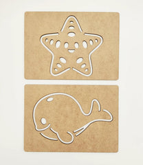 ocean life stencil set for children