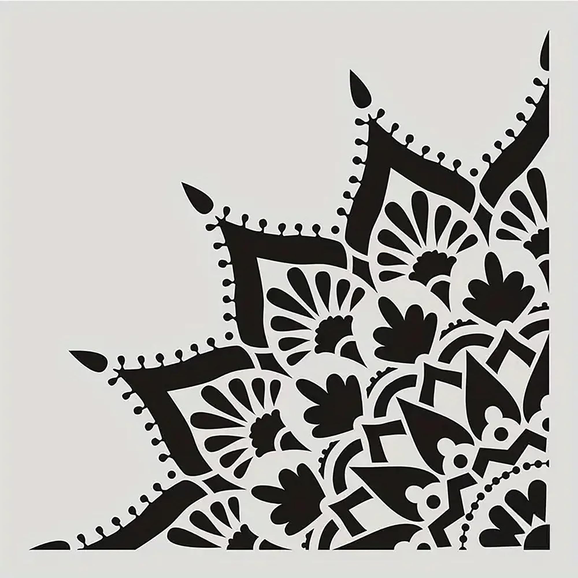 large square mandala stencil for furniture and canvas art