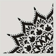 large square mandala stencil for furniture and canvas art