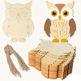 unfinished wooden hanging ornaments owl wood pieces for party décor