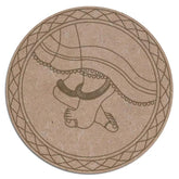 American Elm Pre Marked Ghungroo MDF Cutout Wooden Craft Board for Painting Home Festival Decor Indian Classical Art DIY Projects