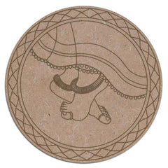 American Elm Pre Marked Ghungroo MDF Cutout Wooden Craft Board for Painting Home Festival Decor Indian Classical Art DIY Projects
