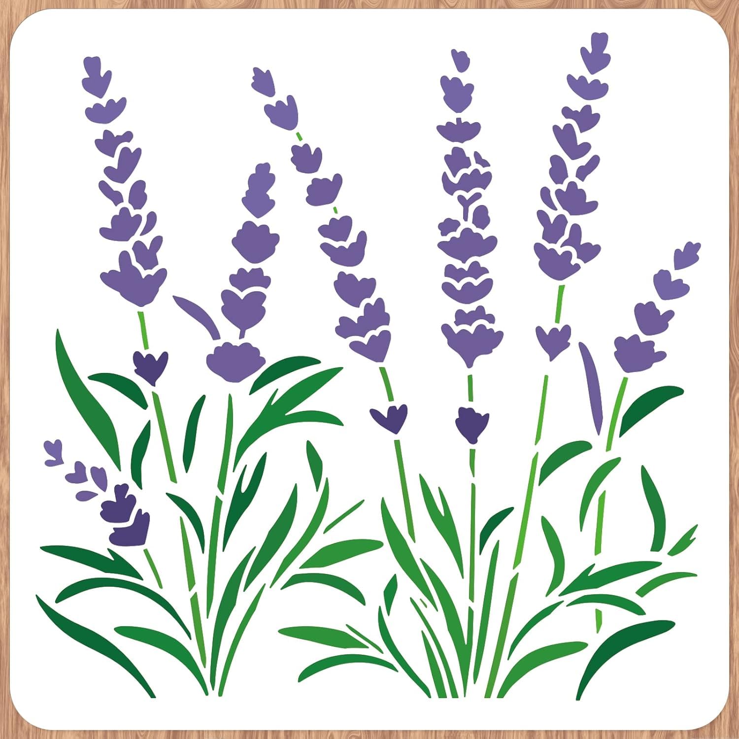 lavender flower stencil for wall decor