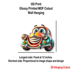 colorful 3d fun car wall hanging for kids' room décor