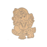 Cliths Wooden Ganesh Ji Cutout for DIY Craft Painting Premarked MDF Ganesha Shape for Kids Art Projects Indian Festival Decoration