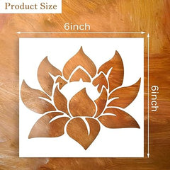 floral mandala stencil for canvas painting
