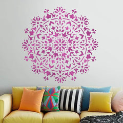 boho mandala wall decor stencil