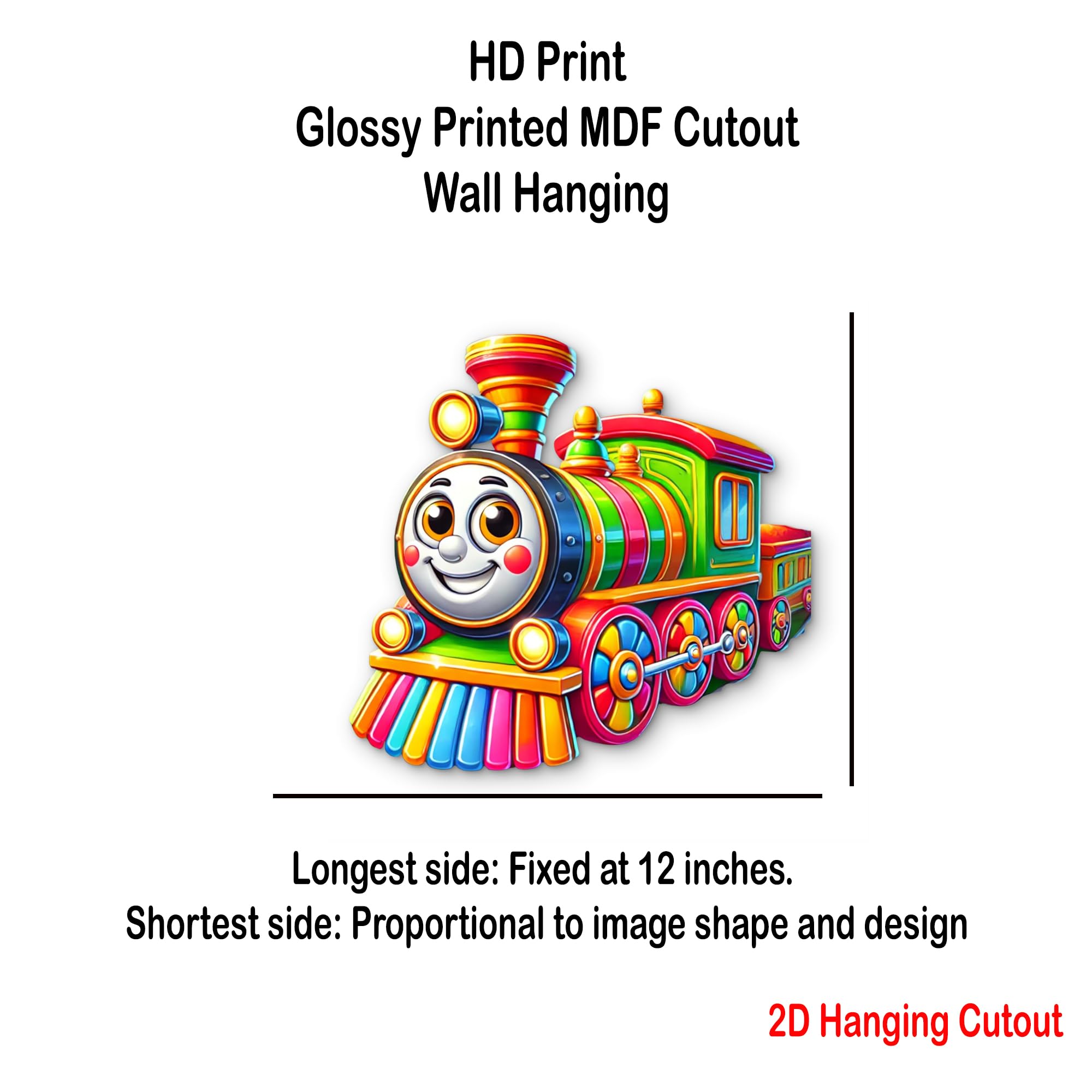 3d mdf railway train wall decor for kids' room