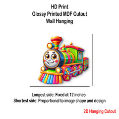 3d mdf railway train wall decor for kids' room
