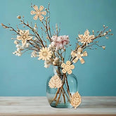 wooden flower cutouts for crafts