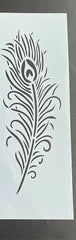 Cliths Reusable Peacock Feather Stencil Cutout for Painting, Wall Art, Diwali Rangoli, DIY Crafts & Home Decor Flexible Plastic Sheet (1Pc)