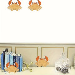 American Elm 10 Pcs Wooden Crab Cutouts for DIY Crafts MDF Wood Shapes Retro Style Home Decor for Birthday, Party, Beach Theme, Nautical Wedding, Painting & Art Projects