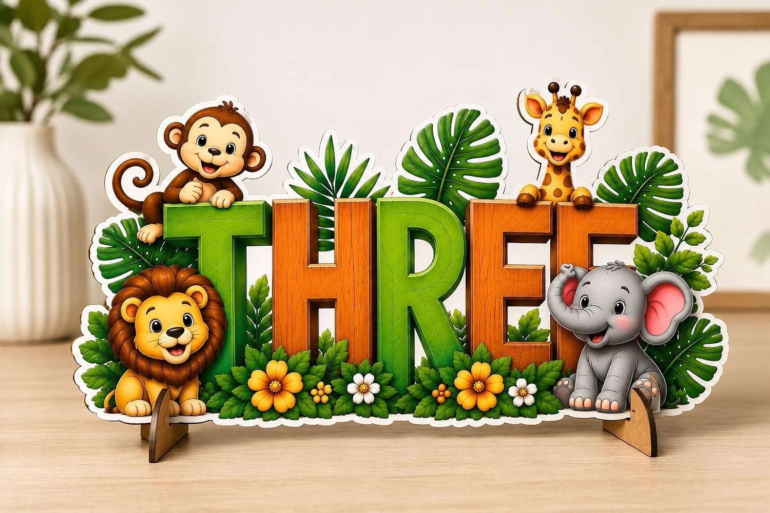 Three Birthday Sign for Baby Boy