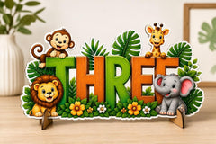 Three Birthday Sign for Baby Boy