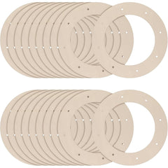 Cliths Pack of 20 Wooden Wreath Frames for Crafts Wooden Circle Wreath Forms with Holes for Hanging Decorations and Gifts