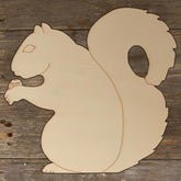 American Elm 10 Pcs Wooden Squirrel Cutouts for Crafts Woodland Animal Shapes for DIY Art, Painting, Home Decorations, Kids Activities