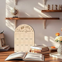 baby's first year memory board for monthly photo display