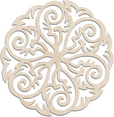 American Elm Victorian Mandala Wall Art Ornate Swirl Design in Birch Plywood, Elegant Wall Decor for Home