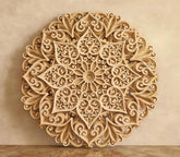 American Elm 7 Layer Flower Mandala Wall Art 3D Wooden Decor MDF Cutout for Wall Hanging