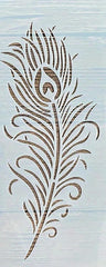 Cliths Reusable Peacock Feather Stencil Cutout for Painting, Wall Art, Diwali Rangoli, DIY Crafts & Home Decor Flexible Plastic Sheet (1Pc)