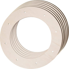 Cliths Wooden Wreath Frames for Crafts MDF Hoop Rings DIY Floral Decor Pack of 6 or 12 Home Wall Decorations