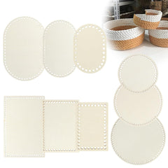 American Elm 9 Piece Wooden Basket Bottom Set MDF Crochet Base Blanks (Oval/Round/Rectangle) for DIY Bags, Baskets & Storage