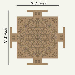 Cliths Wooden Shri Yantra Premarked Cutout for Diwali Decoration Mandala Art Vastu Wall Painting