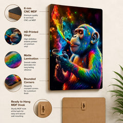 monkey wooden wall art for home