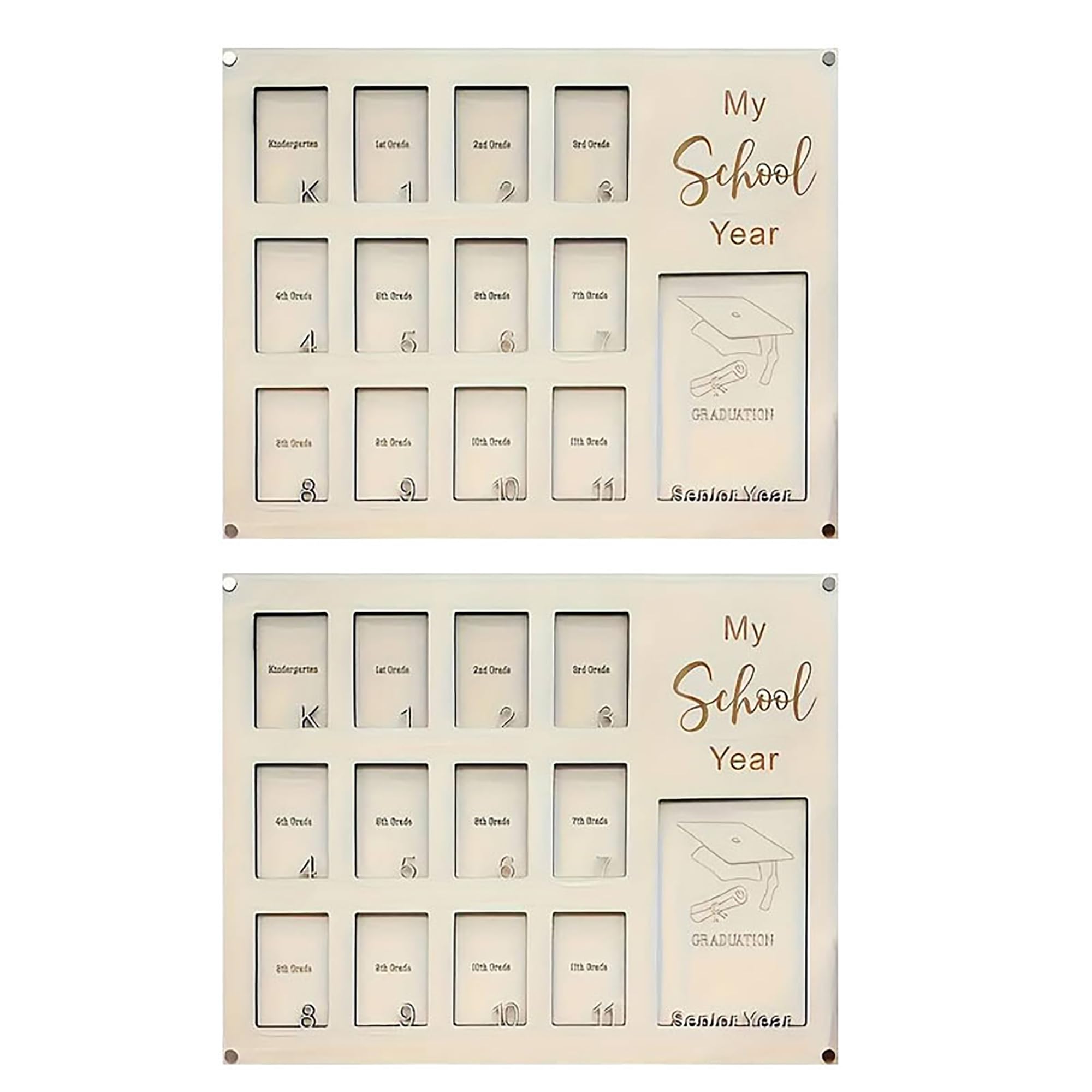 wooden school photo display board