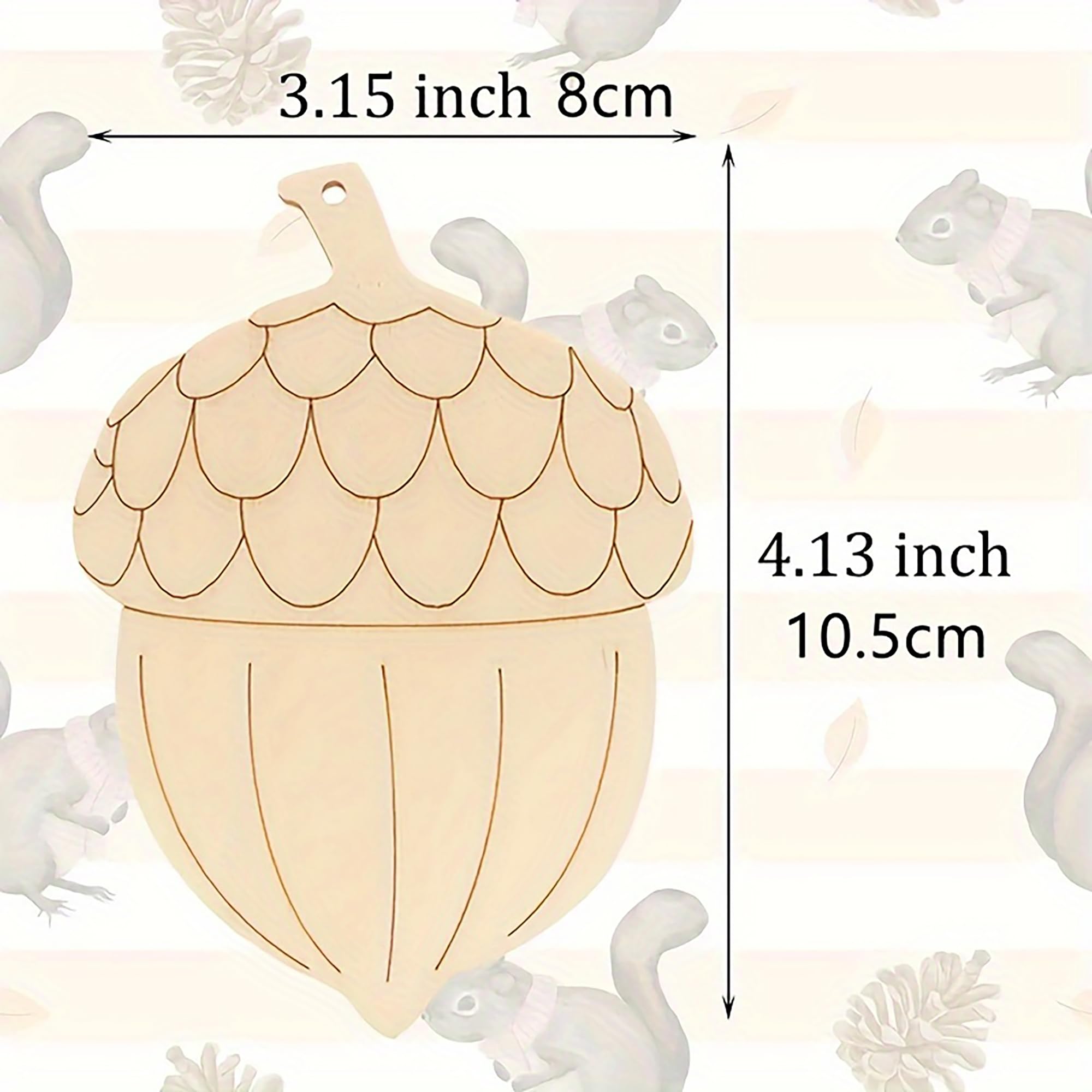 wooden pine cone cutouts