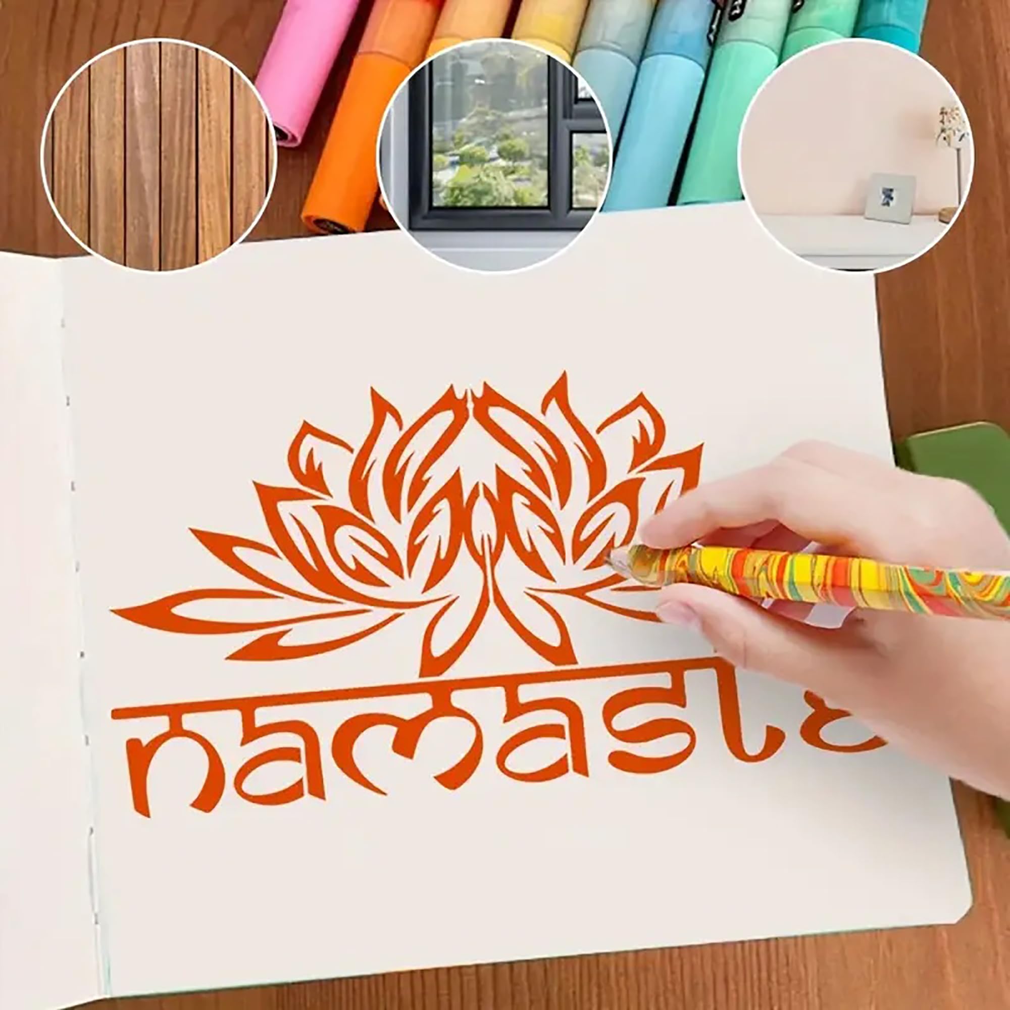 washable versatile stencil for canvas painting projects