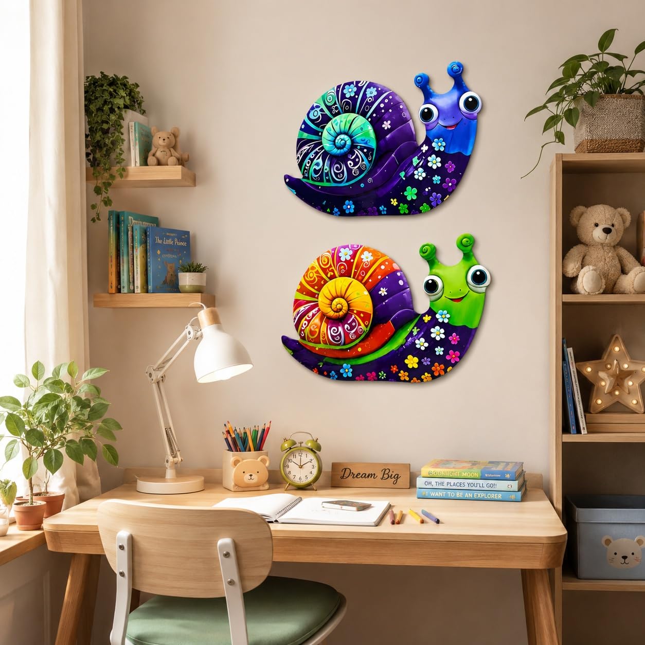 colorful animal wall hanging for nursery