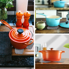 Cliths 6 Pcs Pot Protectors 3 Size Set for Stacking Cookware Anti-Slip Felt Dividers Protects Ceramic & Glass Pans Gray