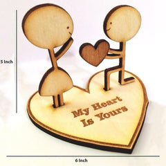 my heart is yours wooden keepsake