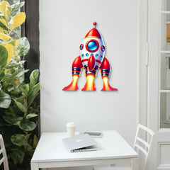 fun 3d spaceship wall decoration for kids' playroom design