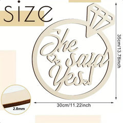 rustic wooden "she said yes" sign for engagement party