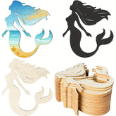 mermaid theme party decoration mermaid wooden cutouts for crafts diy mermaid decoration wooden mermaid cutouts for kids mdf craft shapes for painting