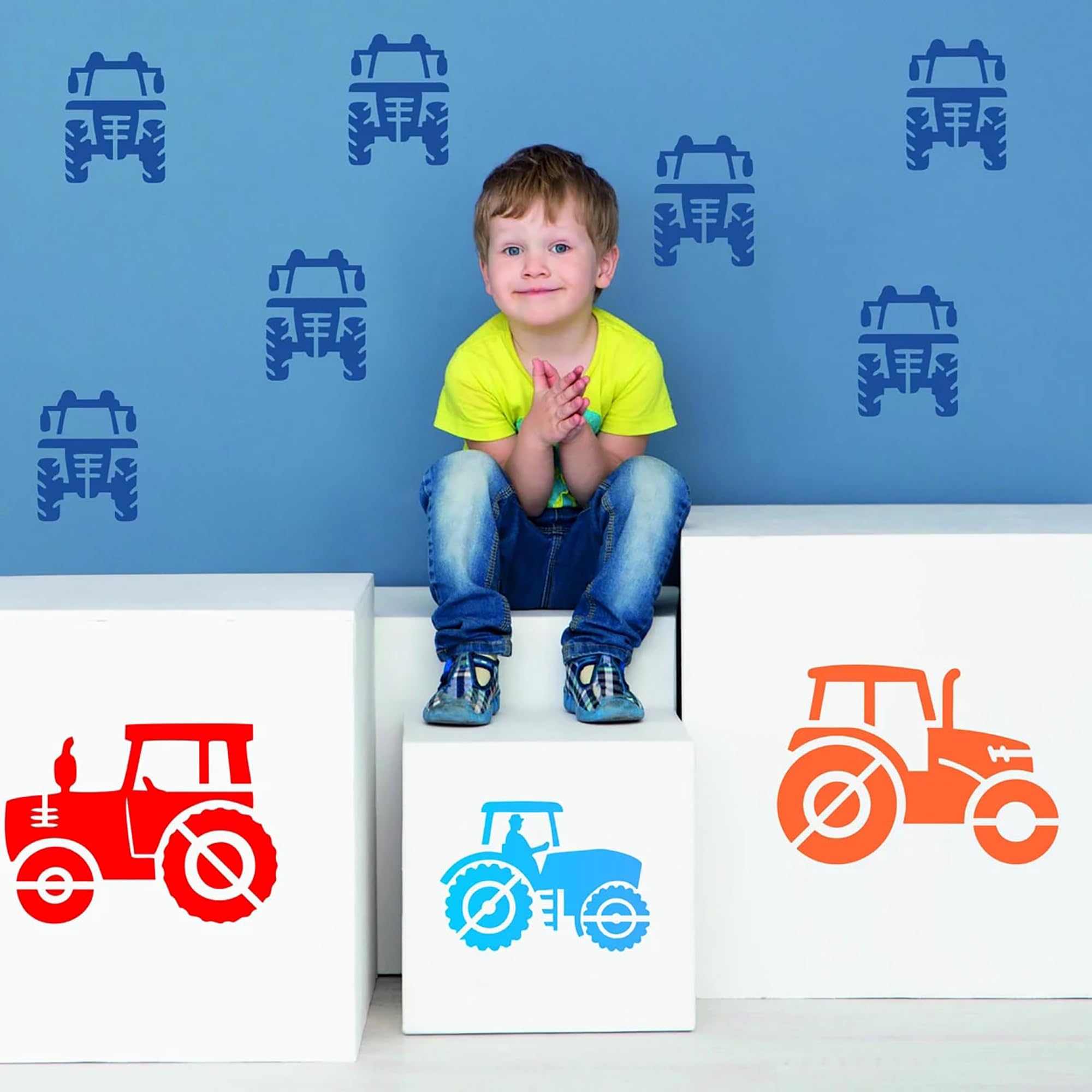 tractor stencils reusable farm