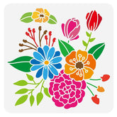 floral stencil reusable plastic