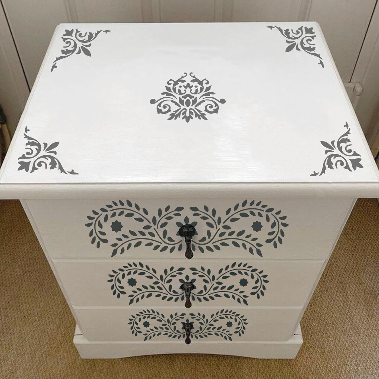 decorative border stencil for wall painting