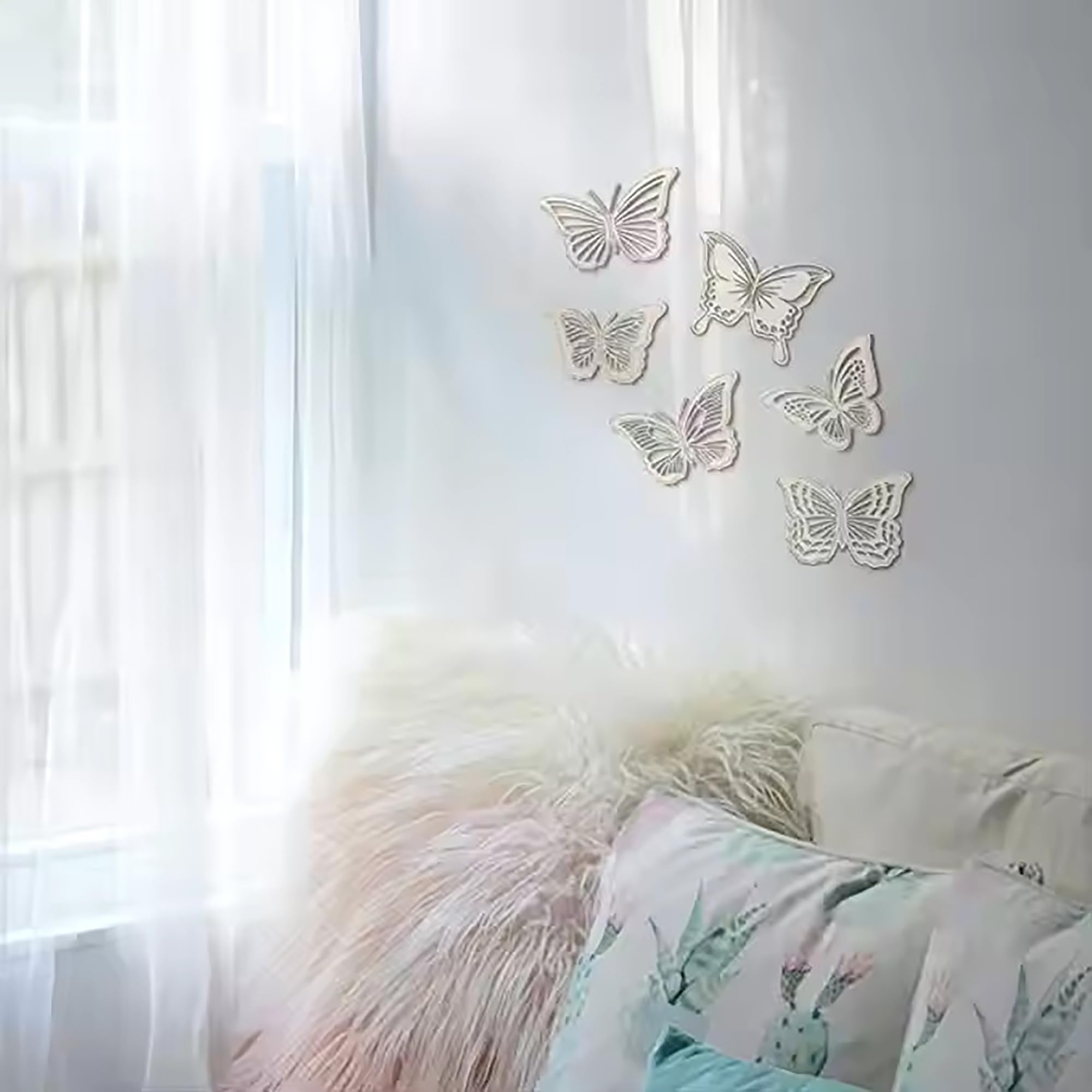 DIY natural timber butterfly decor for children's spaces