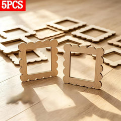 square wooden craft frame for diy art