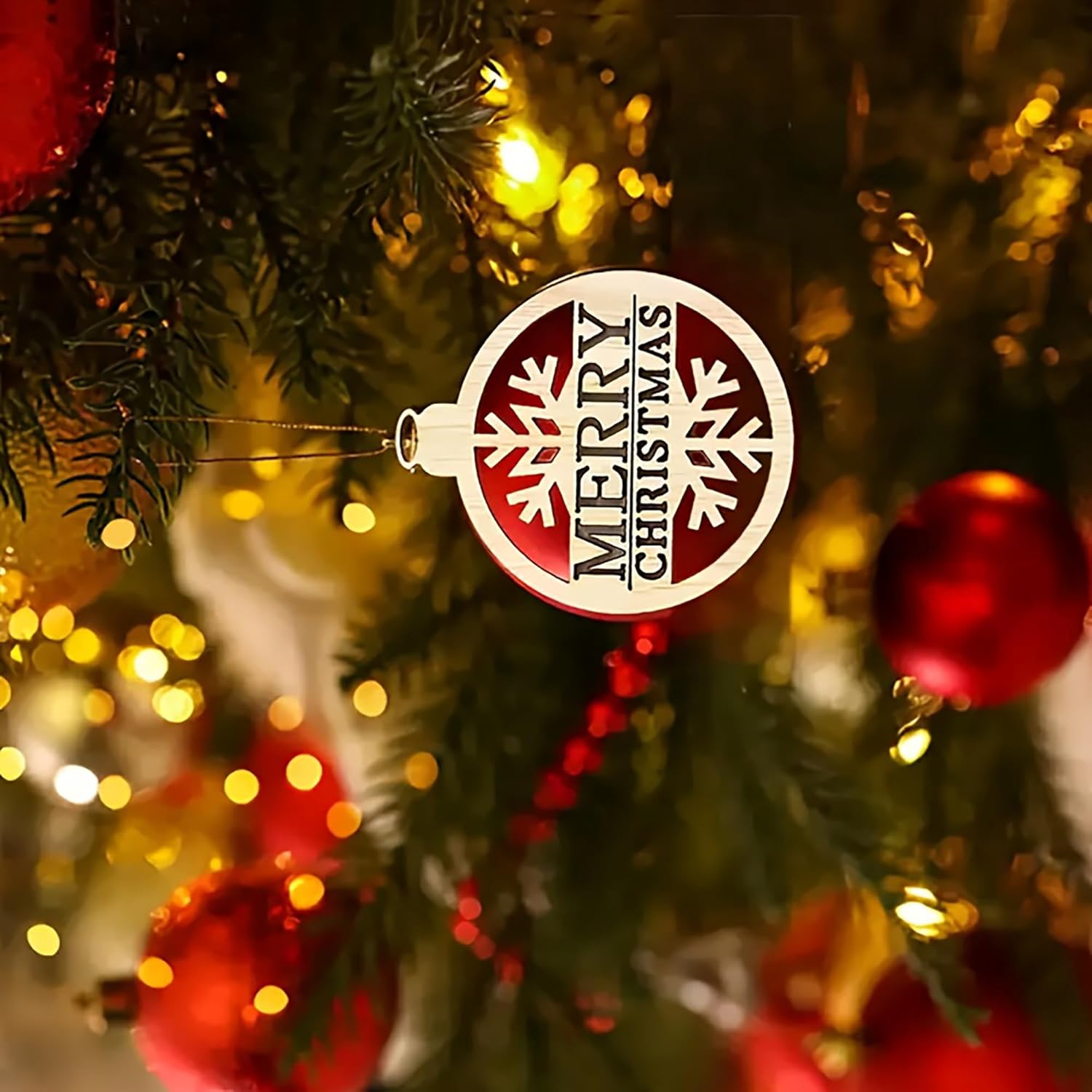 festive holiday wooden chips