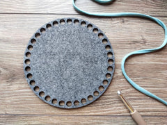 Cliths Set of 4 Square Felt Crochet Bases for DIY Bags & Baskets Eco Friendly Felt