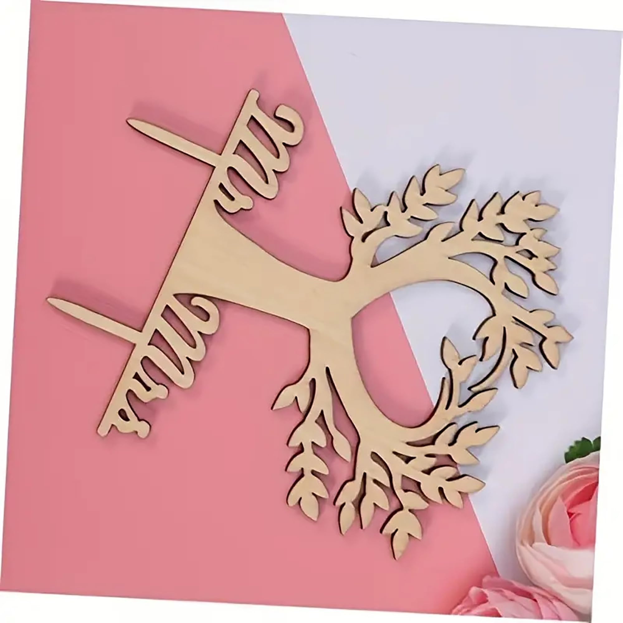 rustic wooden "mr and mrs" cake topper for wedding celebration